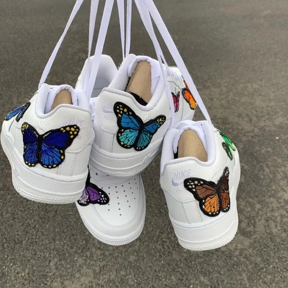 CUSTOM NIKE AIR FORCE 1 LOW BUTTERFLIES ALL SIZES NEW